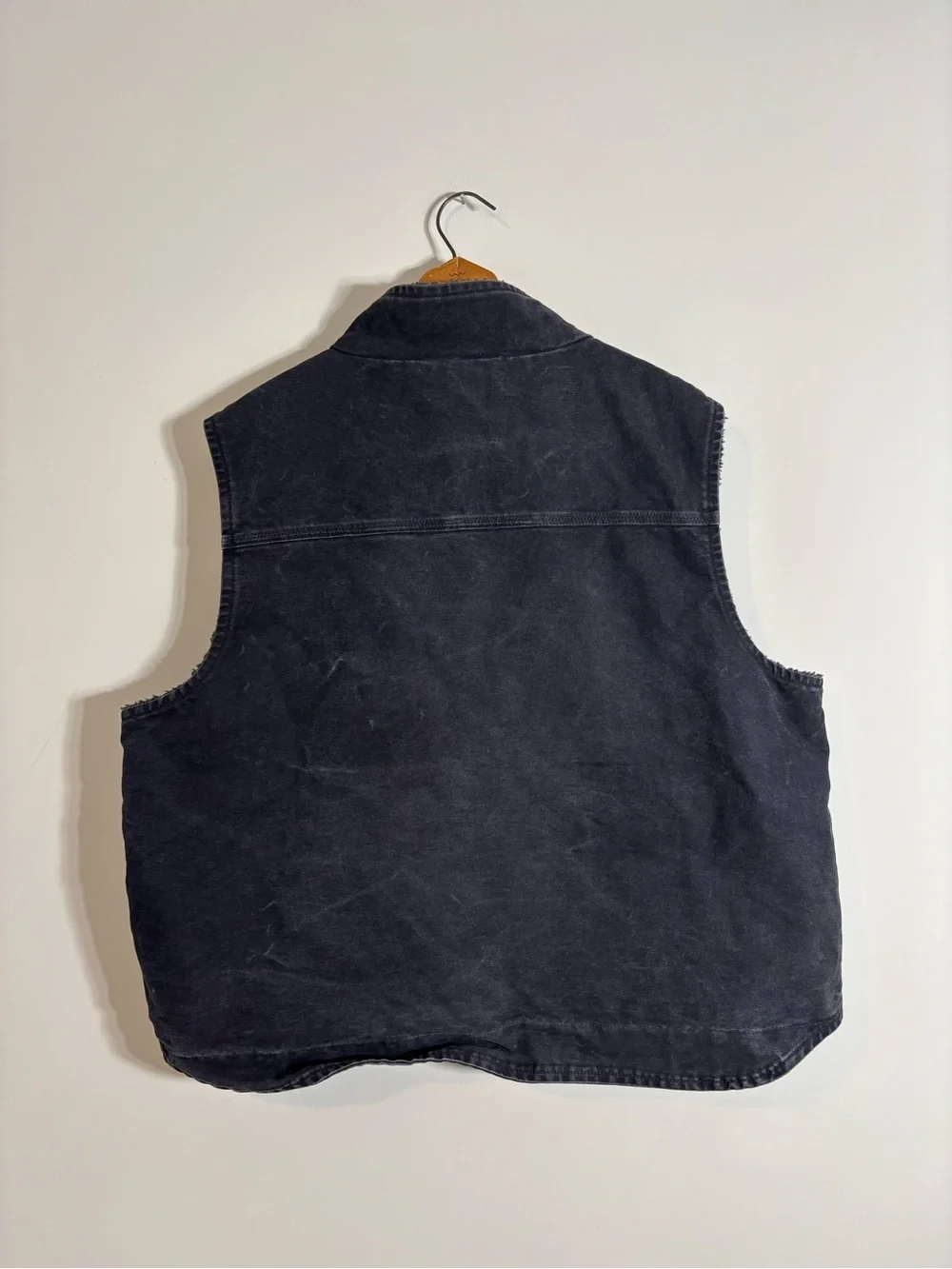 Vtg Carhartt V33-001 Sherpa Lined Vest Workwear XXL Distressed